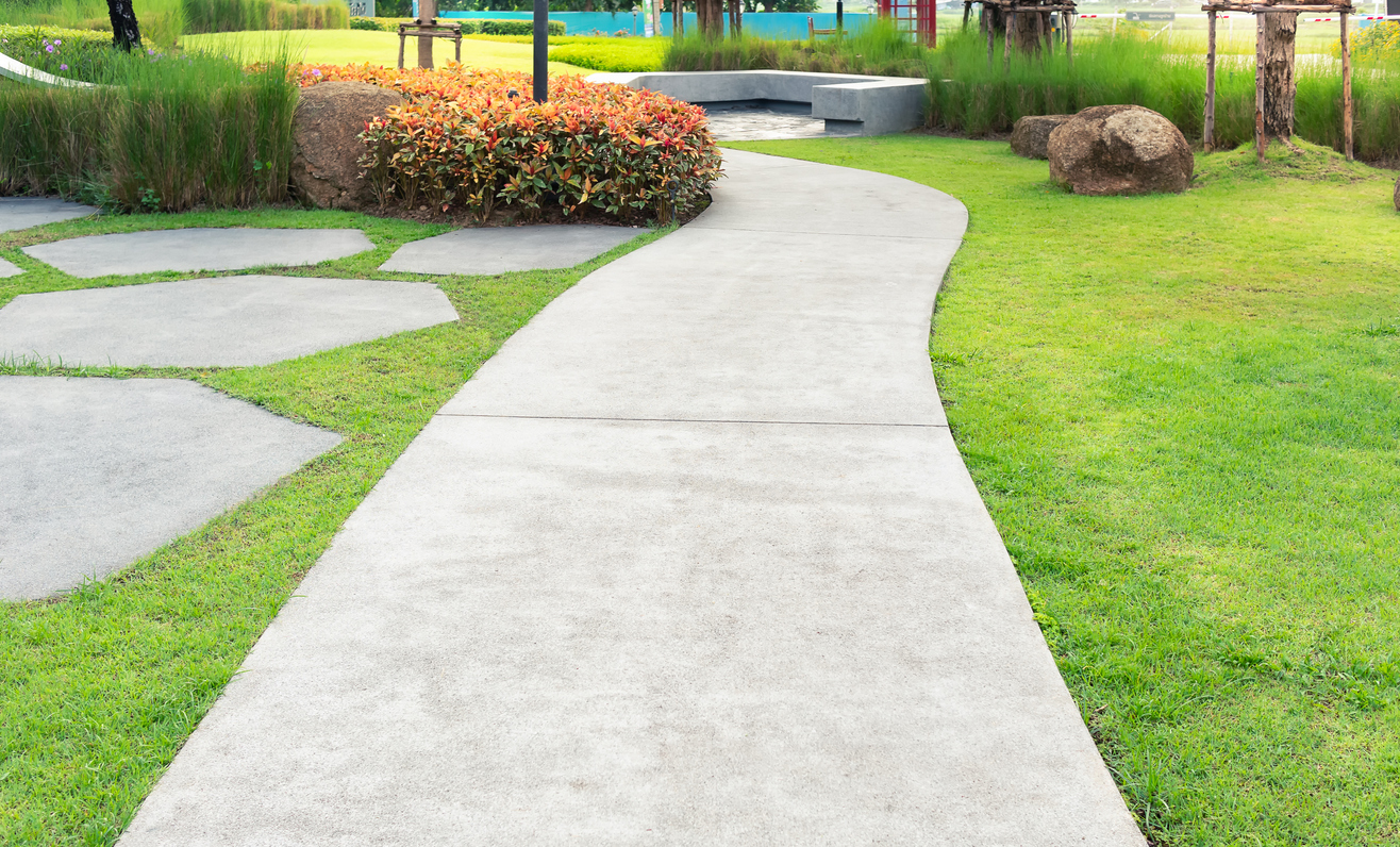 Walkway concrete installation in Omaha